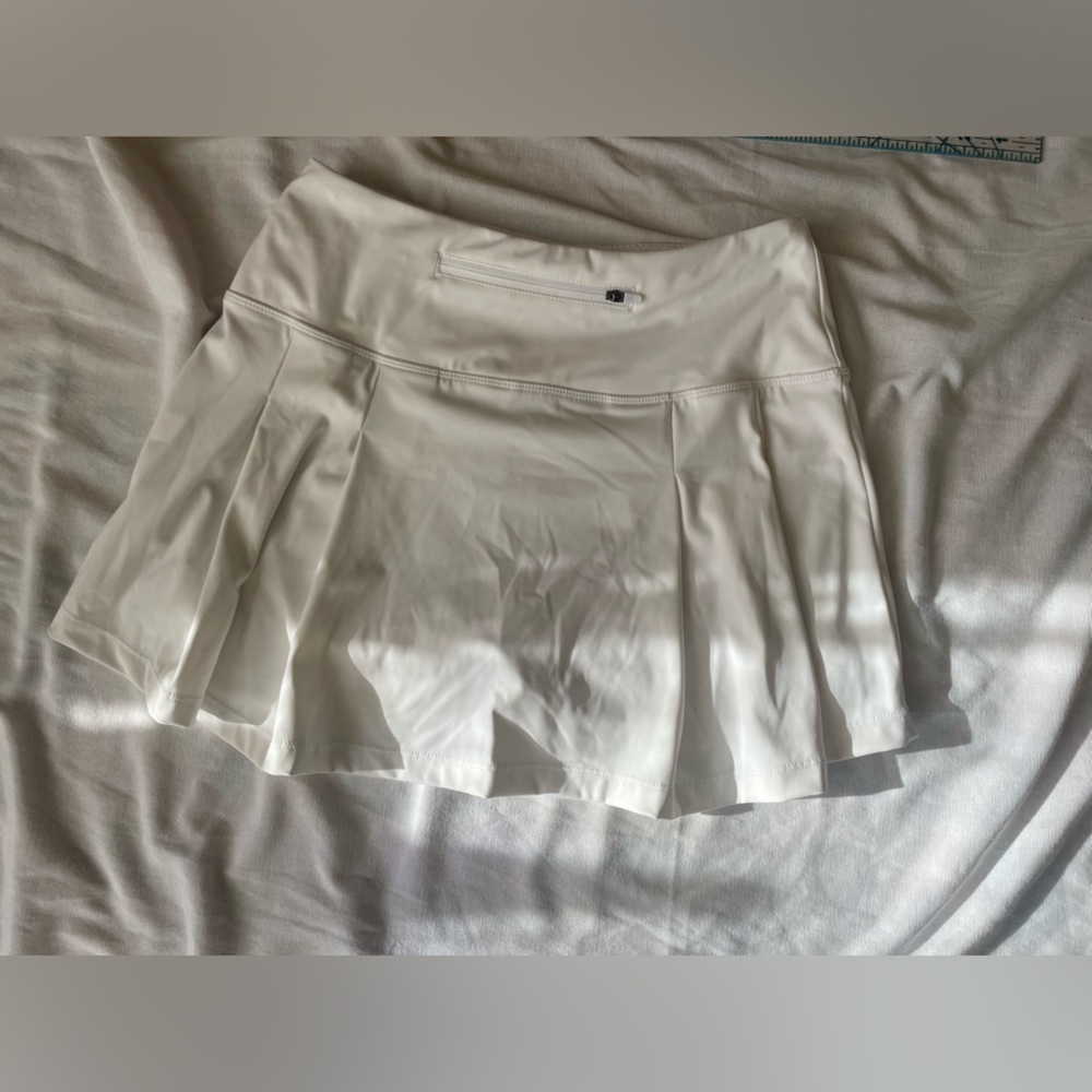White Tennis Skirt With Shorts